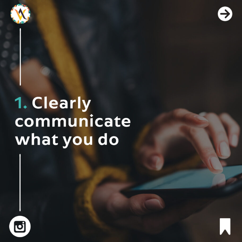 top instagram tip clearly communicate what you do